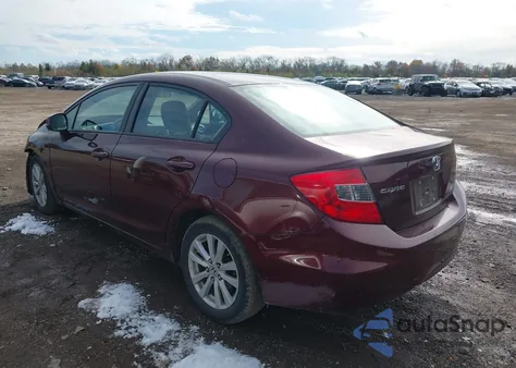 2012 Honda Civic Ex-L from USA, damaged, VIN 19XFB2F98CE066801